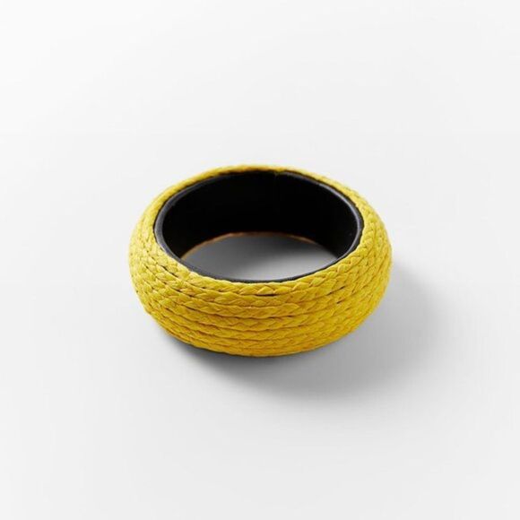 ZARA PACK OF COLORFUL BRACELETS STRAW - Picture 5 of 6